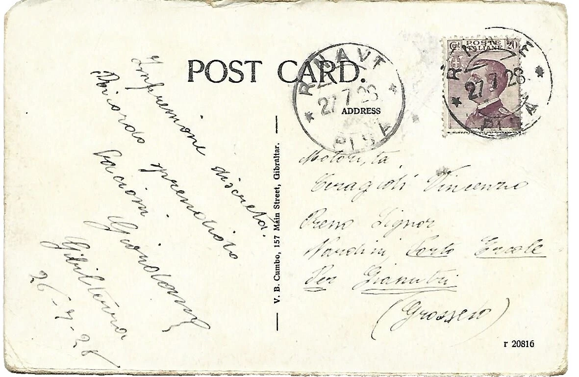 Ships, Boats Used Cover Italian Stamps