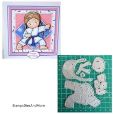 KARATE TAEKWONDO GIRL Metal Cutting Die Card Making Scrapbook Pages Invitations