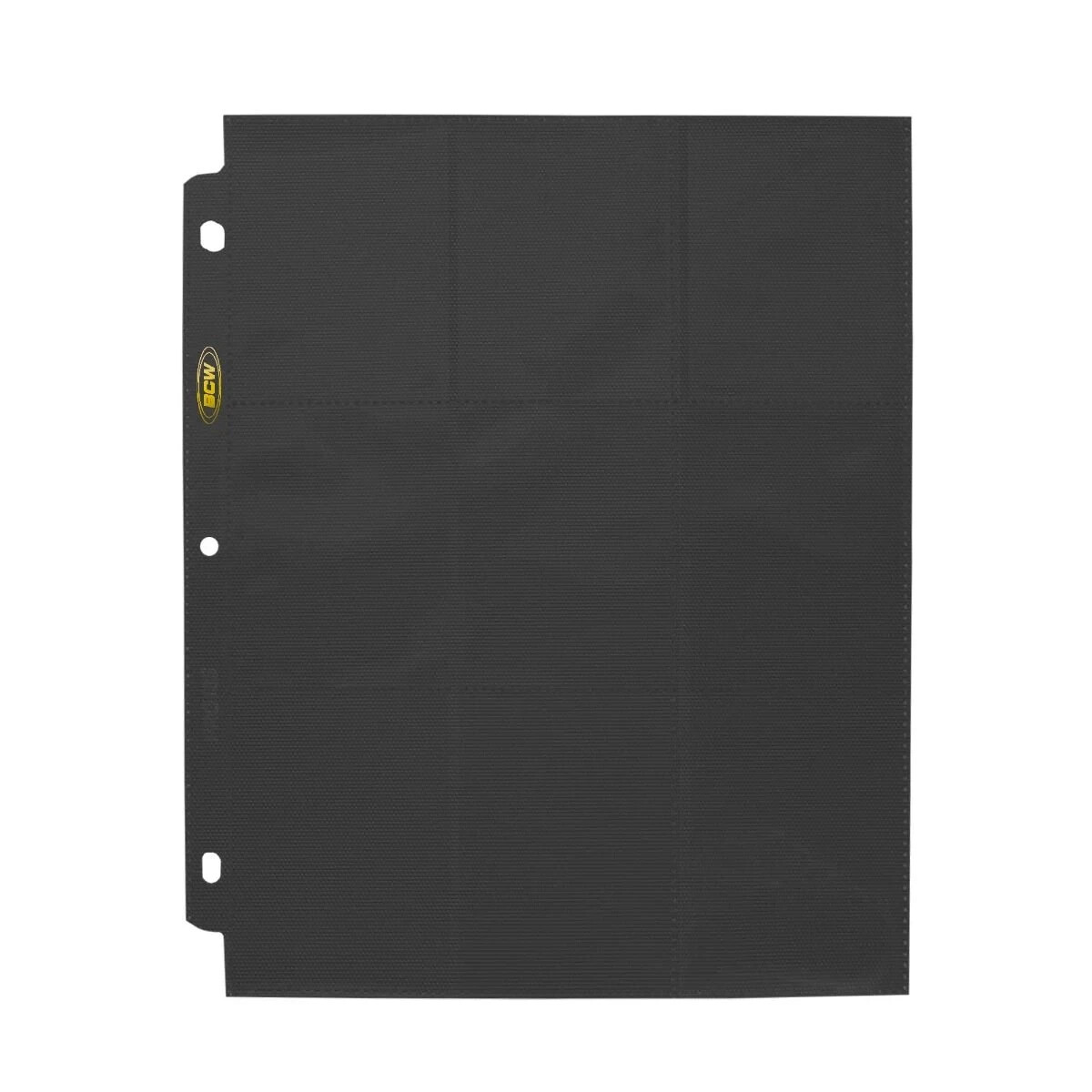 50 BCW Side Loading 18 Pocket Album Pages Black Binder Page
