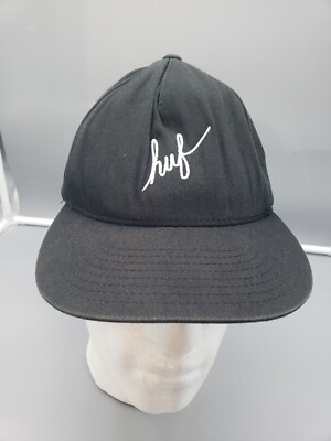 HUF Custom Made Headwear Men's Adjustable Baseball Cap Hat Cotton Black Casual