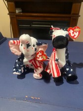 TY Beanie Babies - Lefty and Righty 2000, Set of 2 Mint with Mint Tags 