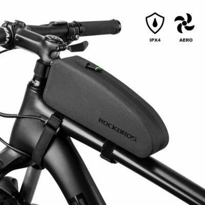 ROCKBROS Fahrradtasche Rahmentasche Oberrohrtasche 100% Wasserdicht Schwarz