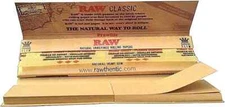Raw Classic 1 1/4 Rolling Papers Connoisseur w/tips 1 Pack  USA SHIPPED!