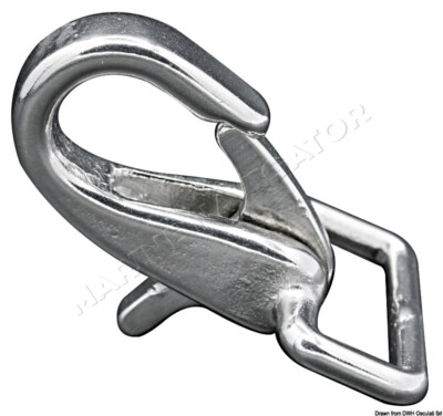 Osculati Stainless steel carabiners for 30 mm tape with trigger 10 pcs