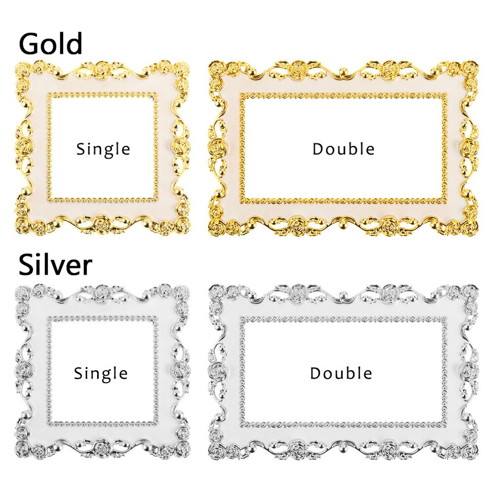 Gold Silver Light Switch Cover Home Decor Surround Socket Frame Wall