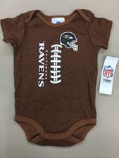 NFL Baltimore Ravens FOOTBALL INFANT CREEPER NEW WITH TAGS 6-12 18 Months