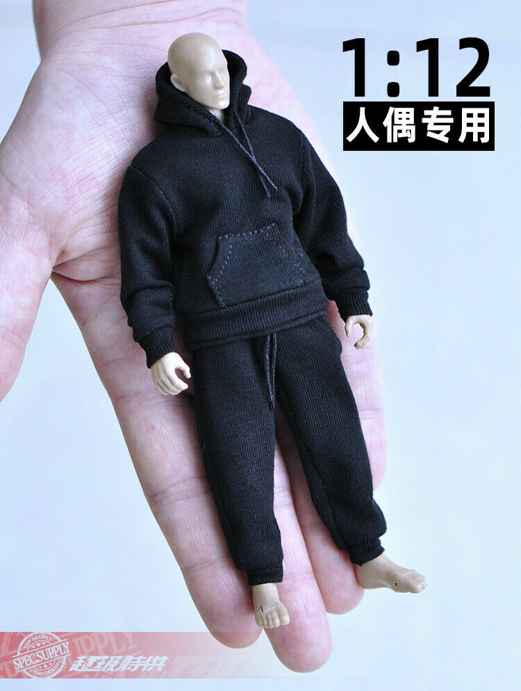 In Stock 1/12 Scale Male Hooded Sweater Shirt Set Street Casual Clothes For 6 Inches Action Figures Body Model - Foto 6