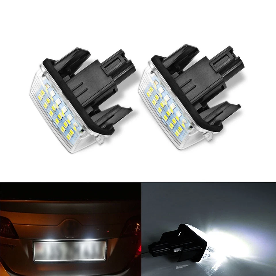 2Pcs Car LED License Plate Light Lamp For Toyota Corolla Camry Yaris Vios Auris - Imagem 2 de 4