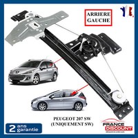 Mechanismus Fensterheber Knopf Hinten Links Kompatibel Peugeot 207 SW - 9223C5