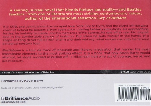 BEATLEBONE ~ KEVIN BARRY ~ AUDIO BOOK ~ New / Sealed / Shrink ~ Beatles / Lennon - Picture 4 of 4