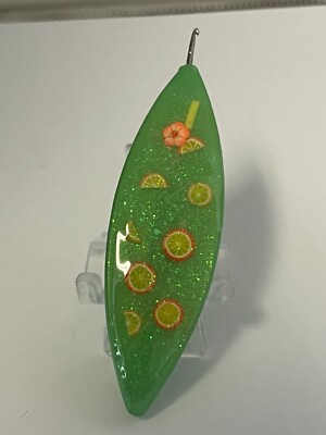 Tatting Shuttle   Hand Decoupaged - Handy Hands Moonlit 
