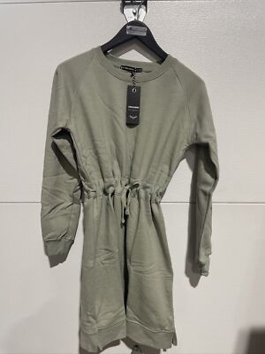 Threadbare Sweater Dress Womens Size 8 light olive green FREE SHIPPING