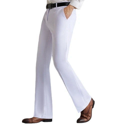 Herren Glockenboden Schlaghose schmal elegant Bootcut formelle Hose Passform Retro 60er 70er - Bild 6 von 27