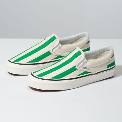 green vans slip on womens