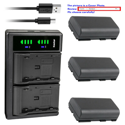 Kastar Battery LTD2 USB Charger for BP-911 BP-915 Canon DM-MV20 E1 E2 E30 E65AS