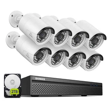 SANNCE 4K 8CH NVR 5MP POE AI Security IP Camera System 2 Way Audio Remote Access