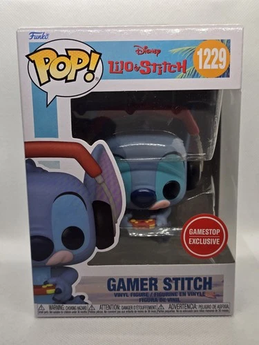 Funko Pop! Disney Lilo Stitch Gamer Stitch #1229 GameStop Exclusive