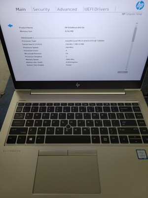 HP EliteBook 840 G6 14'' i5-8th 8GB RAM AS IS/No HDD/No OS/*BIOS*/READ | C885