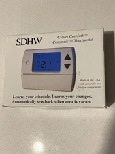 TPI SDHW1001 Clever Comfort Commercial Thermostat Heat Pump HVAC Wired 24VAC NEW