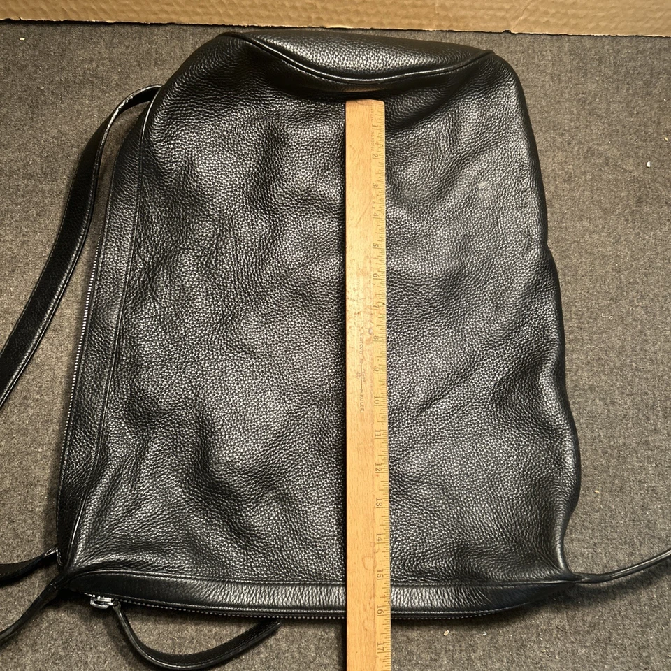 Bolso Cartera Big Kara de Cuero Negro Atado Plegable Sobre Volumen Ajustable Foto 3 de 4