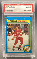 1979 Topps #17 Willie Huber Rookie Card PSA 9 MINT Red Wings RC 055. rookie card picture