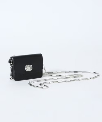 Sanrio Characters x JEANASIS Hello Kitty Square Pouch Black 2026 Summer JP LTD