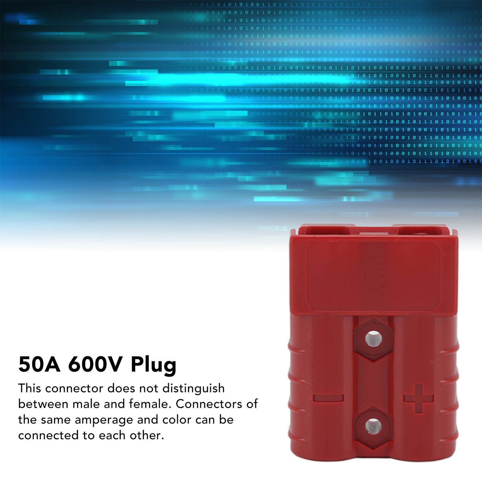 50A 600V Connector Double Pole High Current Power Supply Plug Connector For Sola