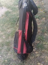 Wilson ProStaff Golf Stand Carry Bag Black/Red Dual Strap Rain Hood VGC