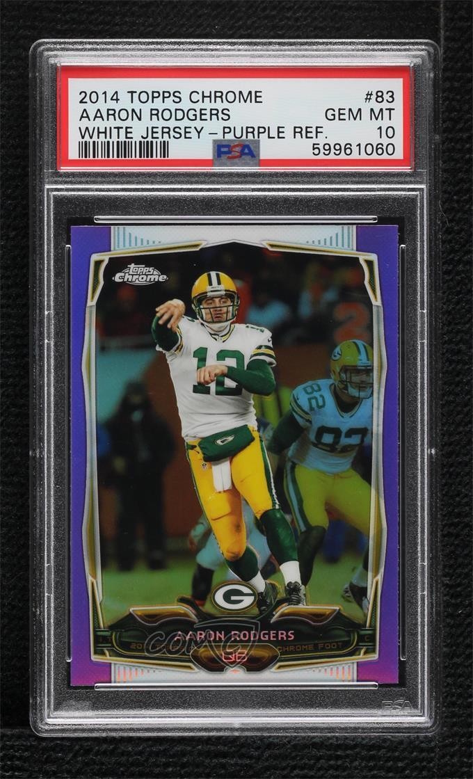 2014 Topps Chrome Retail Purple Refractor Aaron Rodgers #83 PSA 10 GEM MT 0q4x