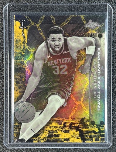 KARL-ANTHONY TOWNS 2025-26 TOPPS CHROME X CACTUS JACK #5 GOLD REFRACTOR 23/50