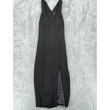 Vintage Miss Ashlee Dress 10 Strappy Midi Evening Event Front Slit Prom Lined