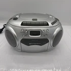 Emerson CD Player Cassette Boombox Radio AM/FM Stereo Silver PD6548SL Portable