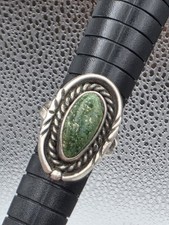 VTG STERLING SILVER NATIVE AMERICAN TURQUOISE RING SIZE 5