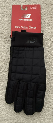 NEW BALANCE Tech Touch TOUCHSCREEN PACE SETTER Black GLOVES Mens Size L/XL  NWT