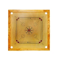Livevie Carrom Board with Coins, Striker & Bori Powder,Smooth Surface 32x32 inch