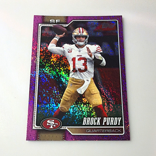 Topps Flagship 2026 Pink Sandglitter Brock purdy 185