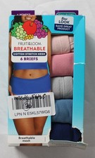 Fruit Of The Loom Women's 6-Pack Cotton Stretch Briefs DH3 Multicolor 2XL NWT