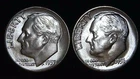 1955  1956-P  10C Roosevelt Dime (2  Coins) BU 90% Silver 26ctt0111-2
