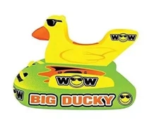 WOW Sports Big Ducky 3 Person Towable Water Tube For Pool and Lake (18-1140)