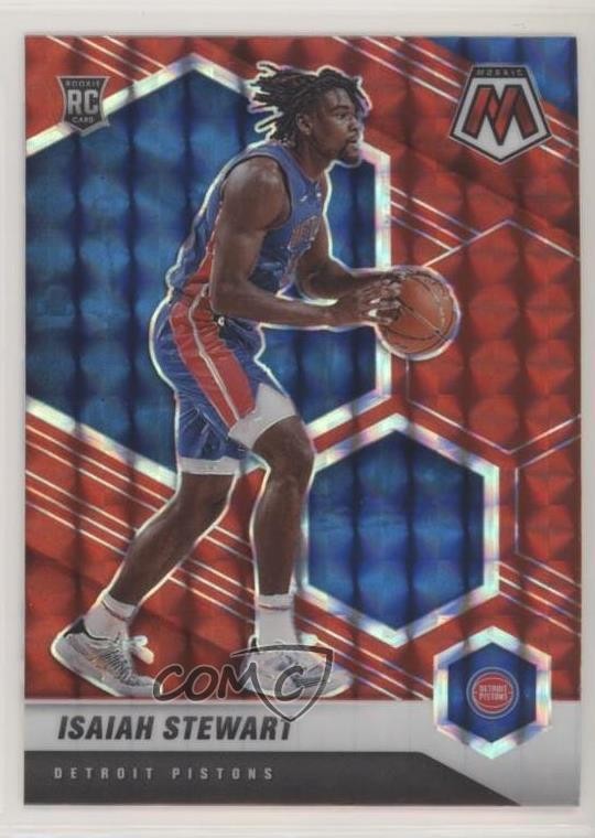2020-21 Panini Mosaic Rookie Red Mosaic Prizm Isaiah Stewart #223 Rookie RC 2l4