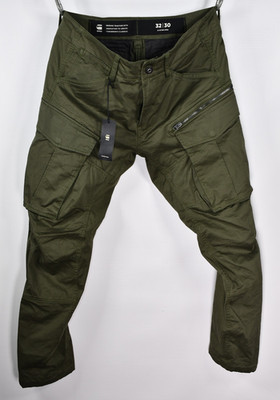 G-Star Raw Rovic Zip 3D Regular Tapered Green Utility Cargo Pants Men's W32 L30