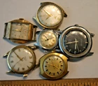 Vintage 6 Watch Lot Wittnauer Timex x2 Croton Caravelle Benrus For Parts