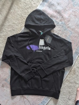 new wirh tags palm angels london sprayed logo hooded sweatshirt men's xxl