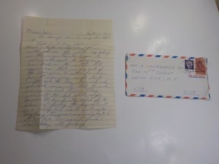 Vietnam War Letter 1965 Shells Exploding Left Hong Kong China WIA Bronze Star