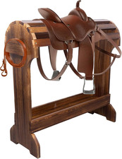 Large Wood Saddle Rack with Curved Top Surface,Bridle Rack  Heavy-Heavy Duty Sa