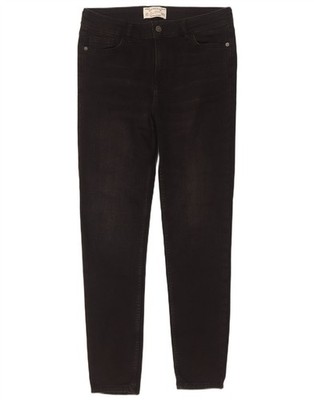 Fat Face Damen Super Skinny Jeans UK 12 Medium W30 L29 Schwarz Baumwolle OR01