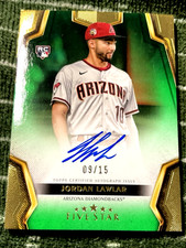 2024 topps FIVE STAR RC AUTO 9/15 GOLD/GREEN JORDAN LAWLAR FSA-JL