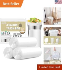 Small Trash Bags 4 Gallon - 100 Count 4 Gallon Trash Bag, Small Garbage Bags ...