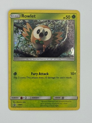 ROWLET - SM01 PROMO SUN & MOON PROMO POKEMON NEAR MINT