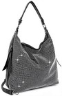 Rhinestone Hobo Handbag Women Sparkly Crystal Shoulder Bag Crossbody Faux Leathe